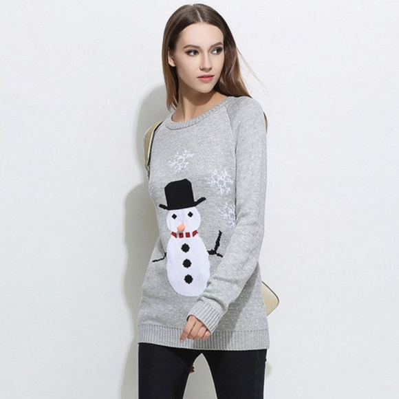 Crew Neck Snowman Sweater - Picture 4 of 8